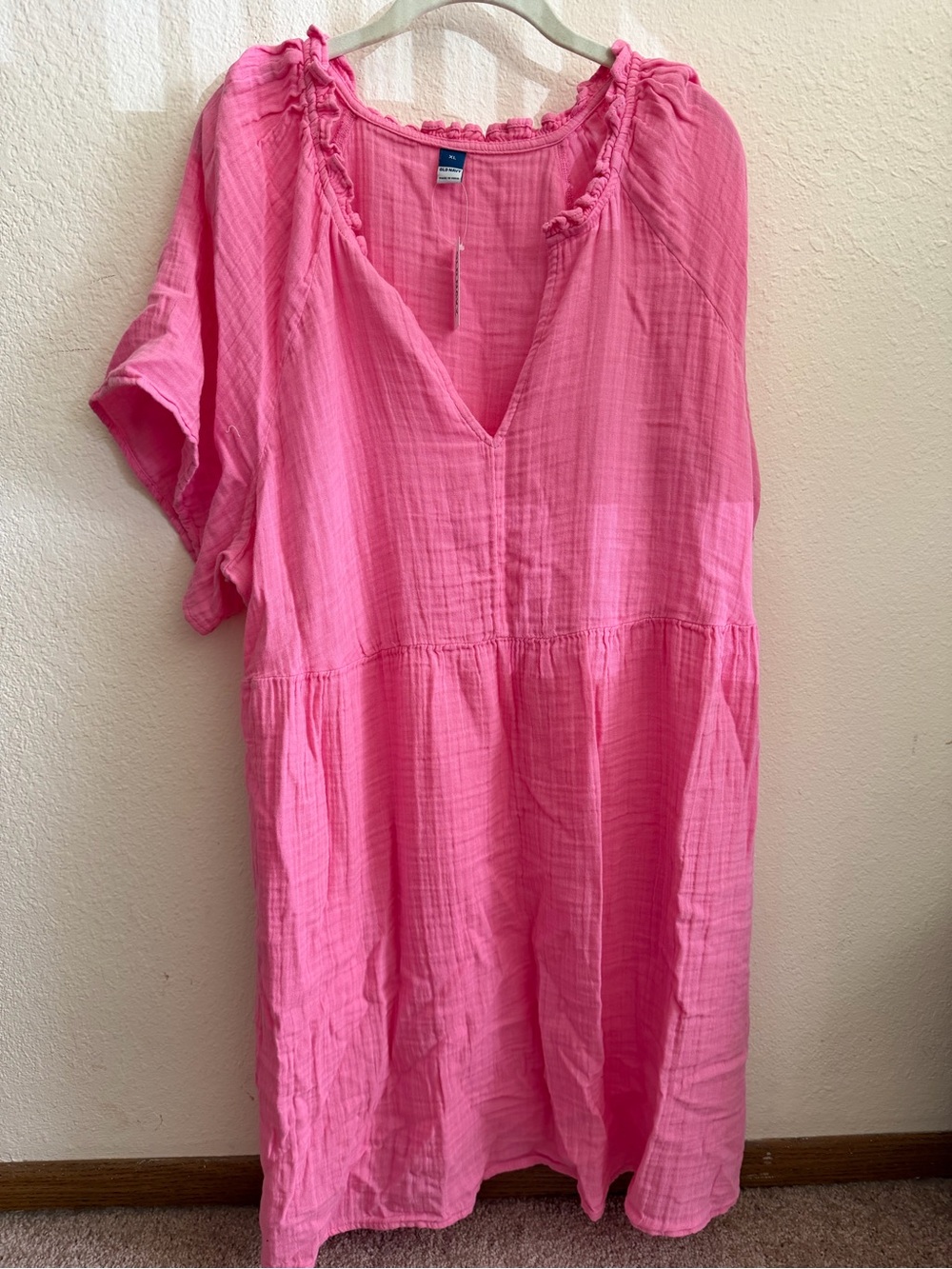 Old Navy Hot Pink Gauze Dress